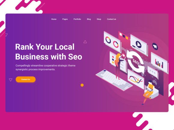 Download Seo Landing Hero Header - Header Collection