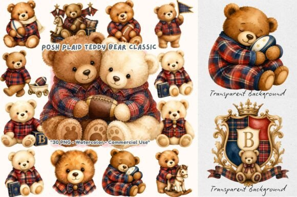 Download Coquette Posh Plaid Teddy Bear Classic - Classic Collection