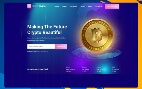 Download Smart Crypto Hero Header - Header Collection
