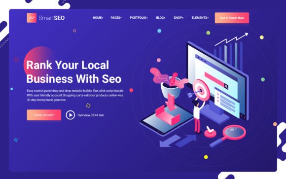 Download Smart Seo Hero Header - Header Collection