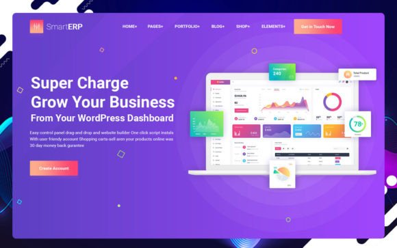 Download Smart Erp Hero Header - Header Collection